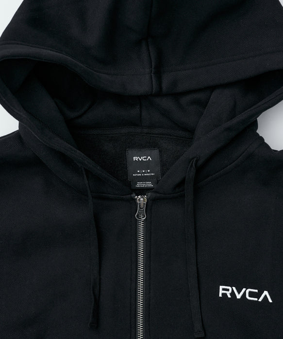 RVCA メンズ BACK SIDE ARCH ZIP HD パーカー 【2026年秋冬モデル】 BLK / XL