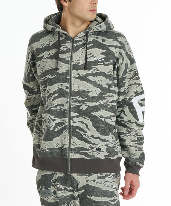 RVCA メンズ BACK SIDE ARCH ZIP HD パーカー 【2026年秋冬モデル】 GCM / XL