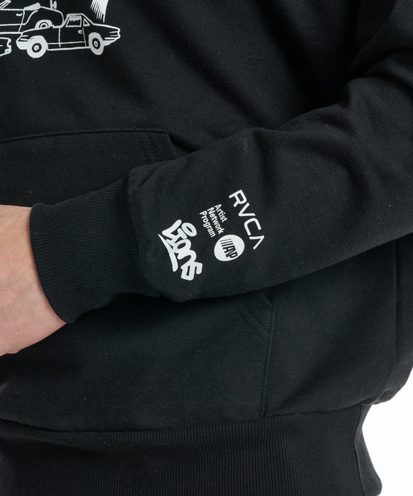 RVCA メンズ OKINAWA LION DOG HD パーカー 【2026年秋冬モデル】 BLK / XL