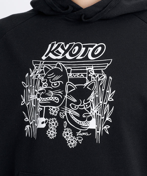 RVCA メンズ KYOTO FOX MASK HD パーカー 【2026年秋冬モデル】 BLK / XL