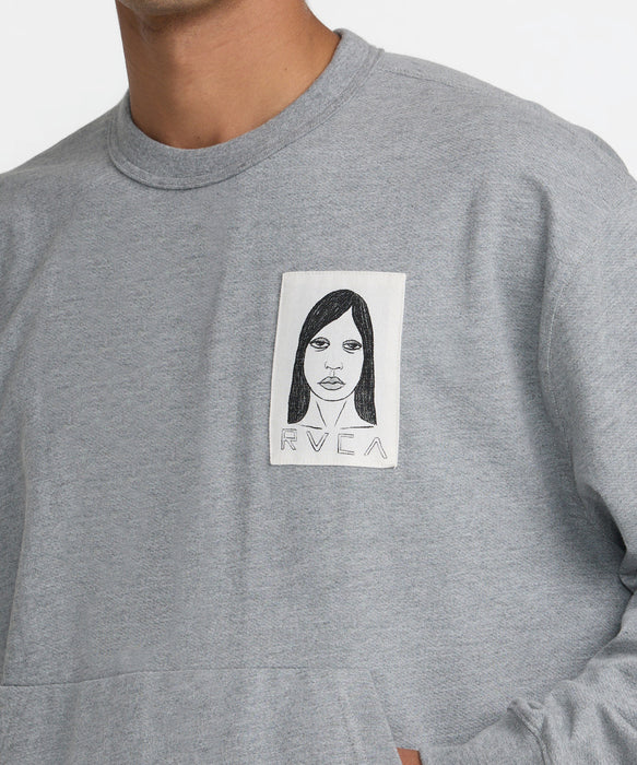 RVCA メンズ SLEEPY GIRL POCKET CREW トレーナー 【2026年秋冬モデル】 CCH / L