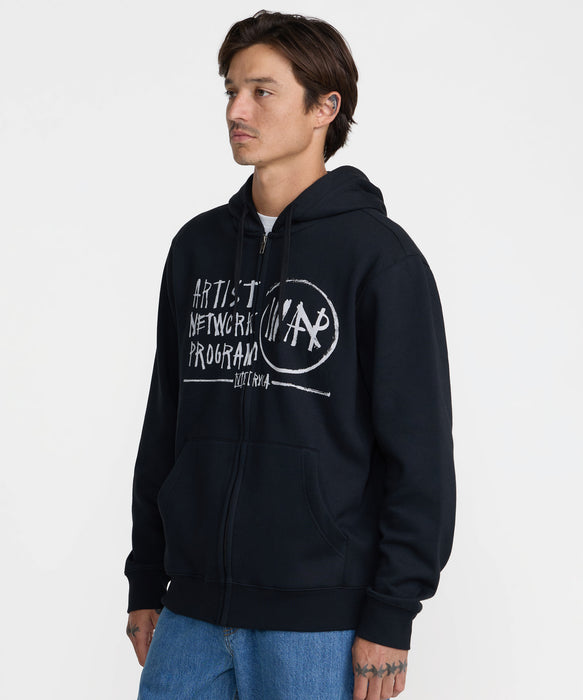 RVCA メンズ HORTON ANP パーカー 【2026年秋冬モデル】 BLK / XL