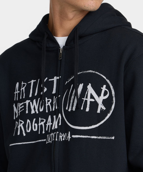 RVCA メンズ HORTON ANP パーカー 【2026年秋冬モデル】 BLK / XL