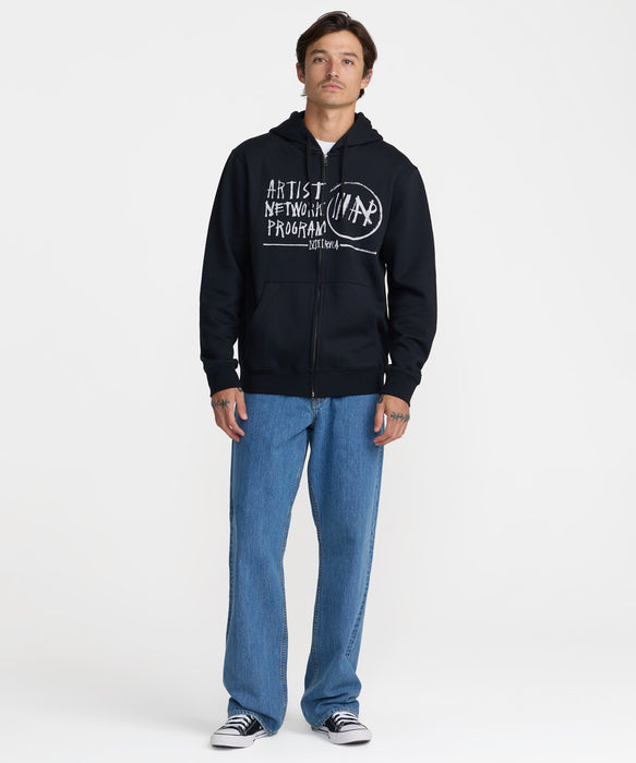 RVCA メンズ HORTON ANP パーカー 【2026年秋冬モデル】 BLK / XL