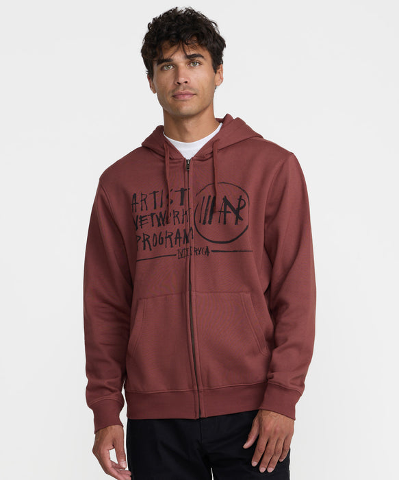 RVCA メンズ HORTON ANP パーカー 【2026年秋冬モデル】 RDE / XL