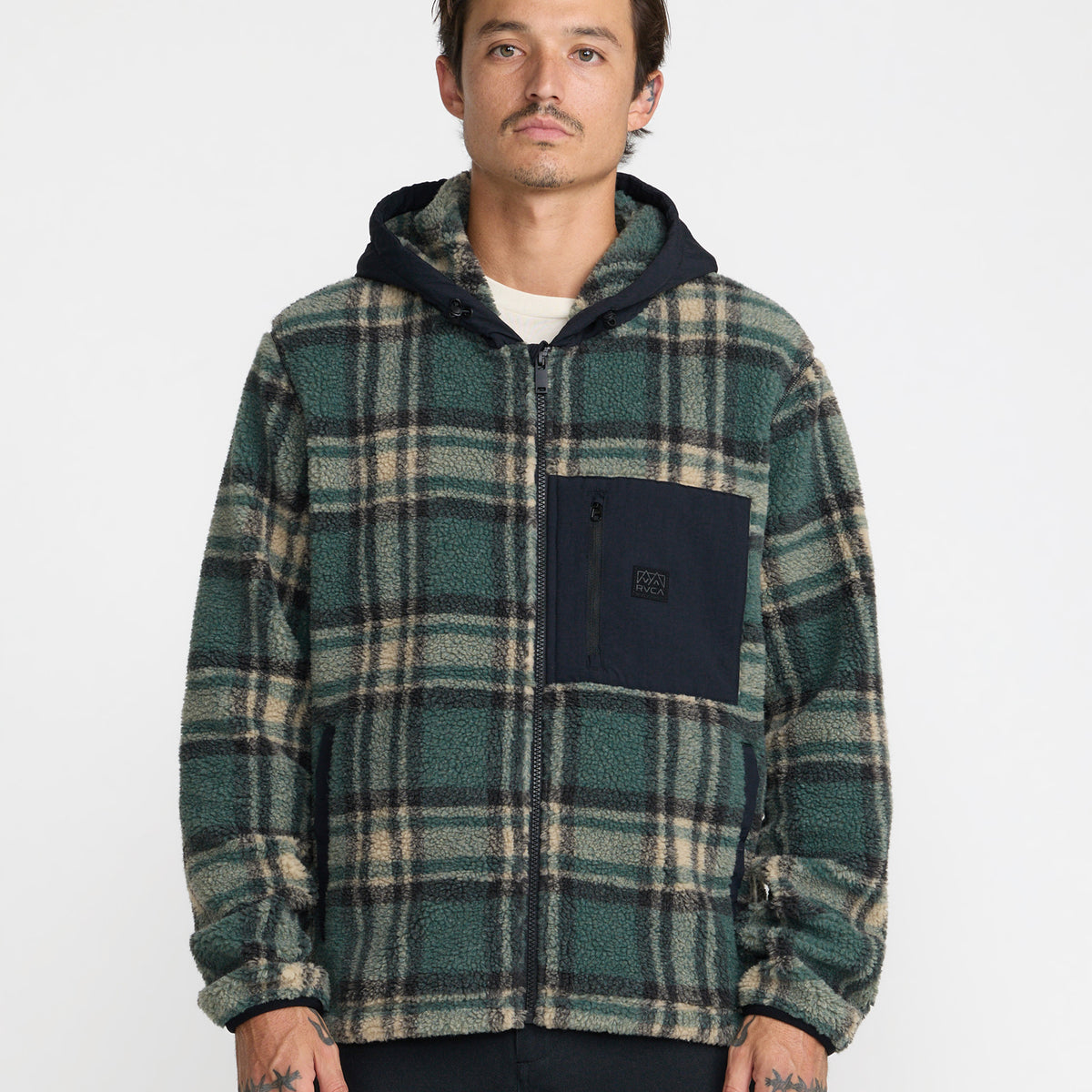 RVCA メンズ DEL MAR SHERPA ZIP パーカー 【2026年秋冬モデル】