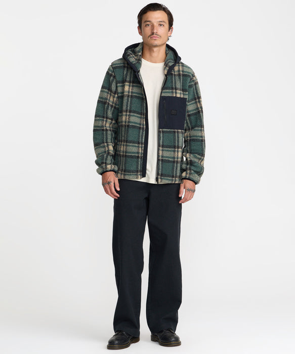 RVCA メンズ DEL MAR SHERPA ZIP パーカー 【2026年秋冬モデル】 ABG / XL