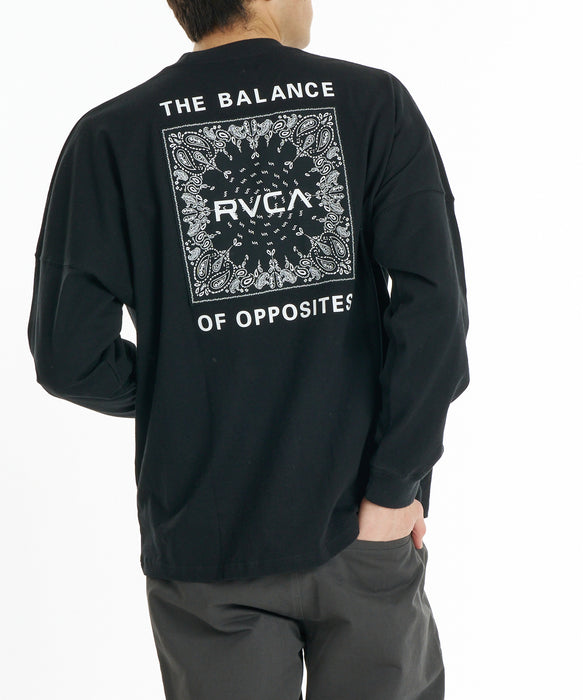 RVCA メンズ BANDANA BALANCE CRAST LT ロンT 【2026年秋冬モデル】 BLK / XL