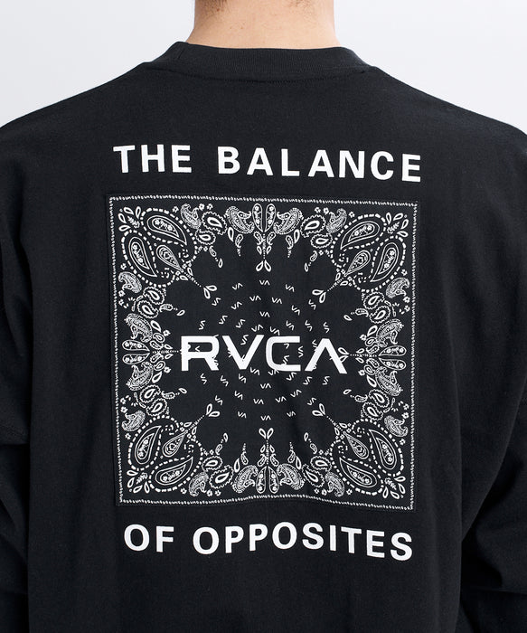 RVCA メンズ BANDANA BALANCE CRAST LT ロンT 【2026年秋冬モデル】 BLK / XL