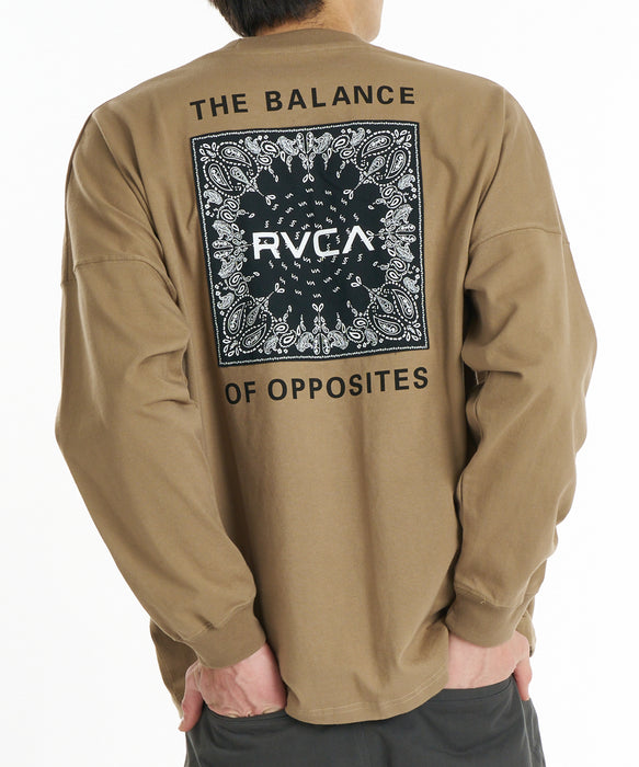 RVCA メンズ BANDANA BALANCE CRAST LT ロンT 【2026年秋冬モデル】 COY / XL