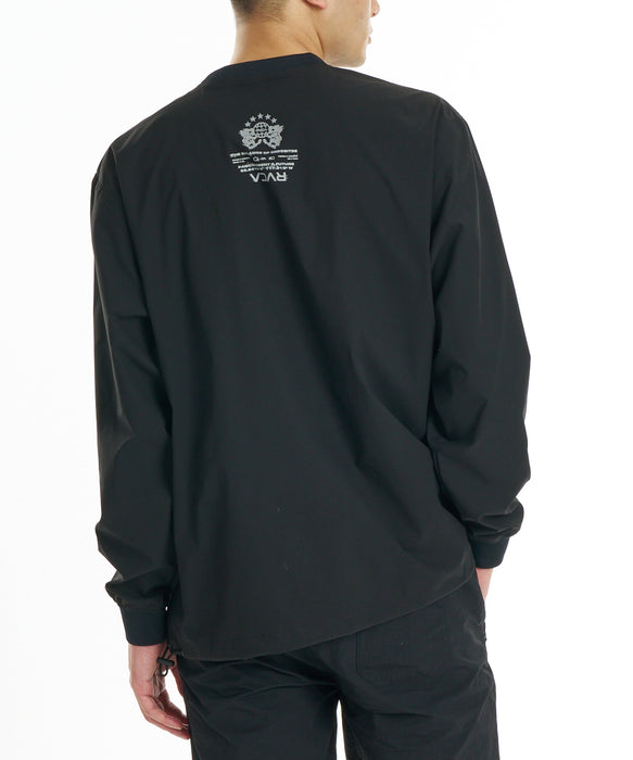 RVCA メンズ PRESSED RIP LT ロンT 【2026年秋冬モデル】 BLK / XL