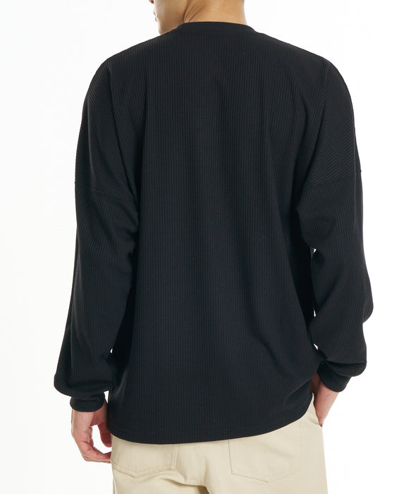RVCA メンズ DAY SHIFT WIDE STRIPE LT ロンT 【2026年秋冬モデル】 BLK / XL