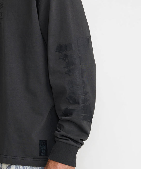 RVCA メンズ TAPOUT HEAVYWEIGHT LS TEE ロンT 【2026年秋冬モデル】 BLK / XL