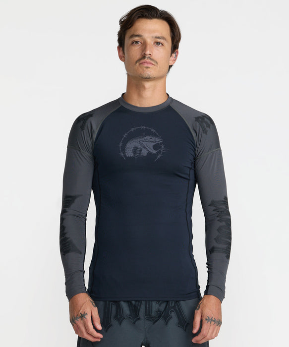 RVCA メンズ TAPOUT RASHGUARD 長袖ラッシュガード 【2026年秋冬モデル】 BLK / XL