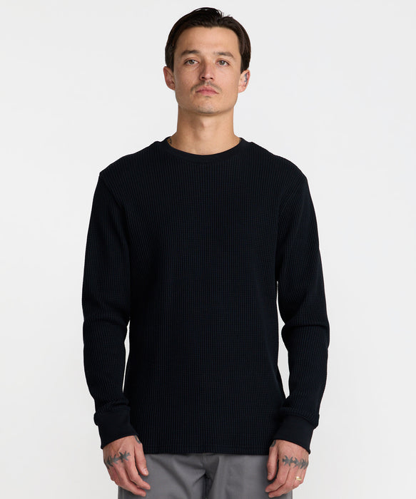 RVCA メンズ DAYSHIFT THERMAL LS ロンT 【2026年秋冬モデル】 BLK / XL