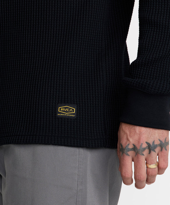 RVCA メンズ DAYSHIFT THERMAL LS ロンT 【2026年秋冬モデル】 BLK / XL