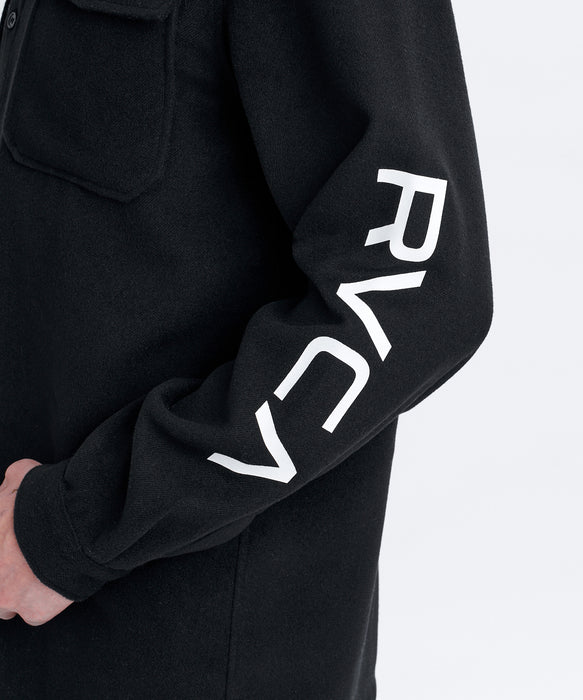 RVCA メンズ ALL LOGO SHIRT 長袖シャツ 【2026年秋冬モデル】 BBK / L