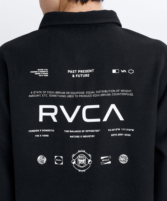 RVCA メンズ ALL LOGO SHIRT 長袖シャツ 【2026年秋冬モデル】 BBK / L