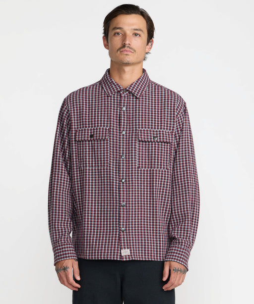 RVCA メンズ BIG RVCA FLANNEL LS 長袖シャツ 【2026年秋冬モデル】 RDE / XL
