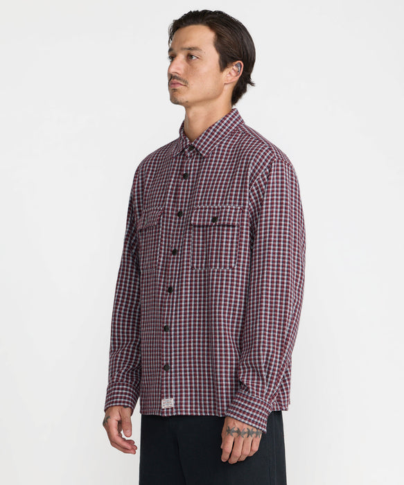 RVCA メンズ BIG RVCA FLANNEL LS 長袖シャツ 【2026年秋冬モデル】 RDE / XL