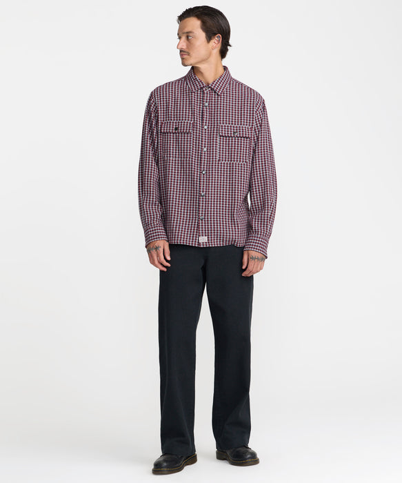 RVCA メンズ BIG RVCA FLANNEL LS 長袖シャツ 【2026年秋冬モデル】 RDE / XL
