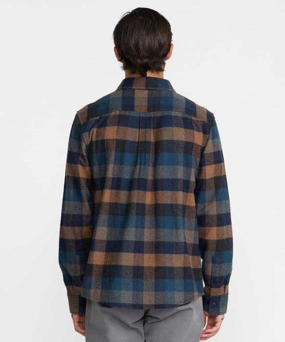 RVCA メンズ DAYSHIFT BLANKET FLANNEL 長袖シャツ 【2026年秋冬モデル】 PTK / XL