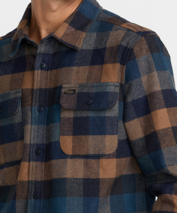 RVCA メンズ DAYSHIFT BLANKET FLANNEL 長袖シャツ 【2026年秋冬モデル】 PTK / XL
