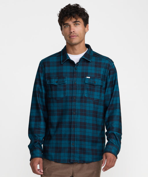 RVCA メンズ VACANCY FLANNEL LS 長袖シャツ 【2026年秋冬モデル】 RVB / XL