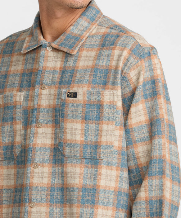 RVCA メンズ DAYSHIFT FLANNEL 長袖シャツ 【2026年秋冬モデル】 WHE / XL