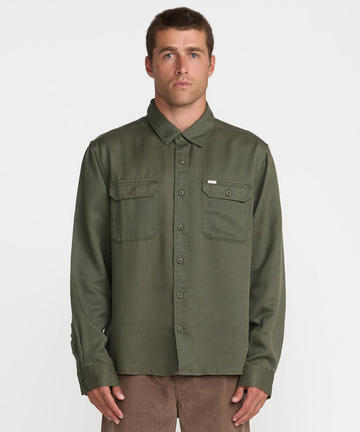 RVCA メンズ VACANCY UTILITY LS 長袖シャツ 【2026年秋冬モデル】 FAT / XL