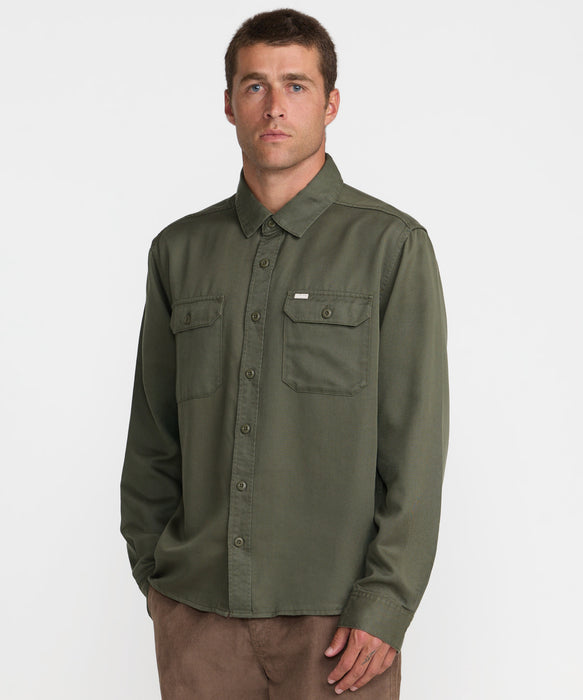 RVCA メンズ VACANCY UTILITY LS 長袖シャツ 【2026年秋冬モデル】 FAT / XL