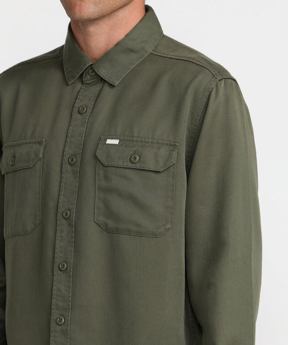 RVCA メンズ VACANCY UTILITY LS 長袖シャツ 【2026年秋冬モデル】 FAT / XL