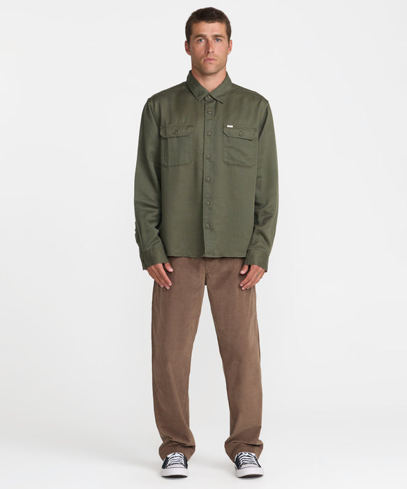 RVCA メンズ VACANCY UTILITY LS 長袖シャツ 【2026年秋冬モデル】 FAT / XL