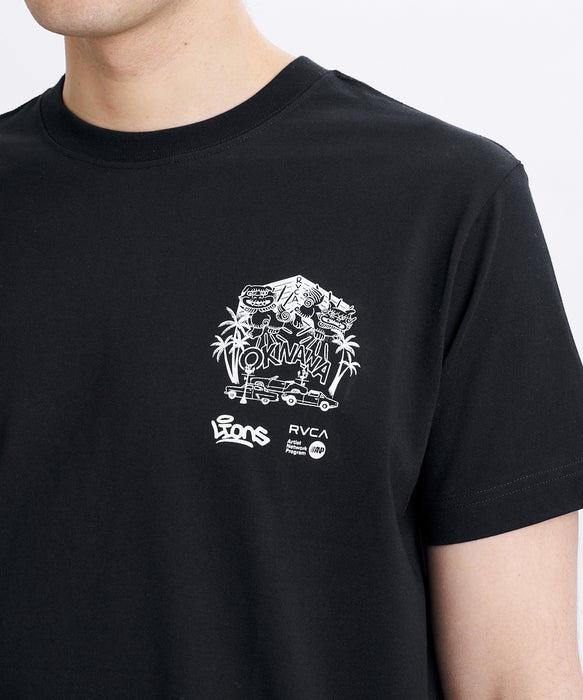 RVCA メンズ OKINAWA LION DOG TEE Tシャツ 【2026年秋冬モデル】 BLK / XL