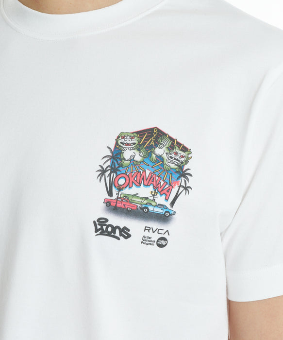 RVCA メンズ OKINAWA LION DOG TEE Tシャツ 【2026年秋冬モデル】 WHT / XL