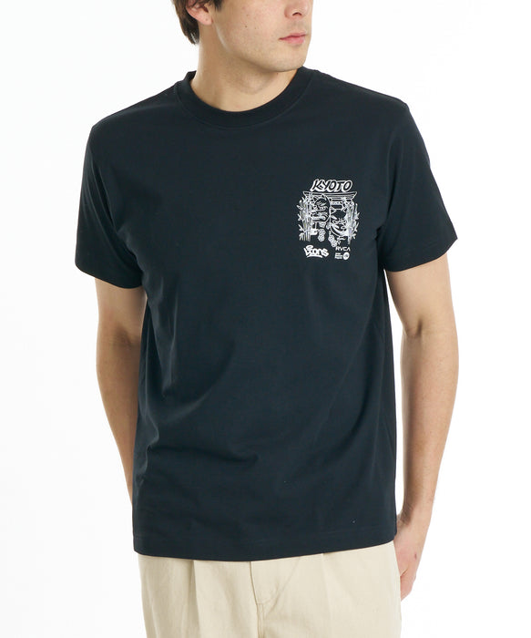 RVCA メンズ KYOTO FOX MASK TEE Tシャツ 【2026年秋冬モデル】 BLK / XL