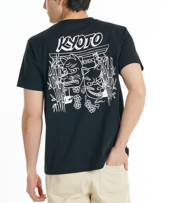 RVCA メンズ KYOTO FOX MASK TEE Tシャツ 【2026年秋冬モデル】 BLK / XL