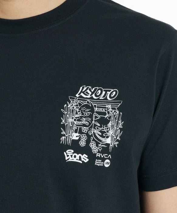 RVCA メンズ KYOTO FOX MASK TEE Tシャツ 【2026年秋冬モデル】 BLK / XL