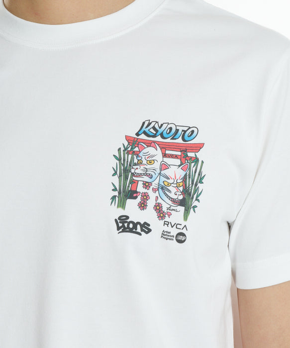 RVCA メンズ KYOTO FOX MASK TEE Tシャツ 【2026年秋冬モデル】 WHT / XL