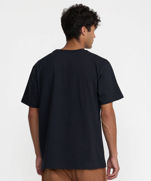 RVCA メンズ DAYSHIFT TAPOUT TEE Tシャツ 【2026年秋冬モデル】 BLK / XL