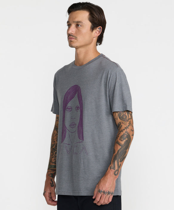 RVCA メンズ SLEEPY GIRL SS Tシャツ 【2026年秋冬モデル】 SMK / XL