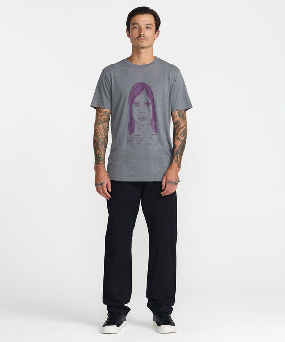 RVCA メンズ SLEEPY GIRL SS Tシャツ 【2026年秋冬モデル】 SMK / XL