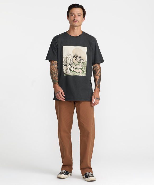 RVCA メンズ SLEEPY SKELETON SS Tシャツ 【2026年秋冬モデル】 PTK / XL