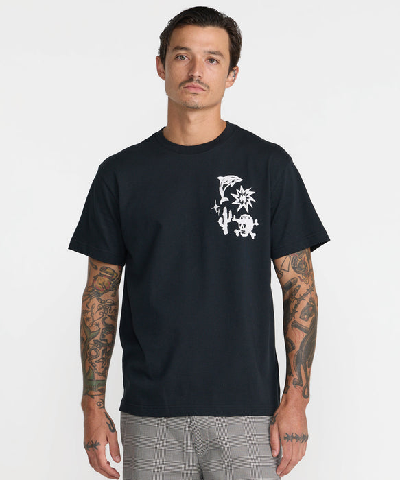 RVCA メンズ HIGH ON LIFE SS Tシャツ 【2026年秋冬モデル】 BLK / XL