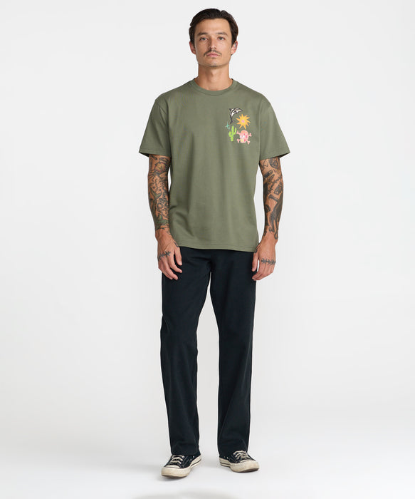RVCA メンズ HIGH ON LIFE SS Tシャツ 【2026年秋冬モデル】 OLV / XL