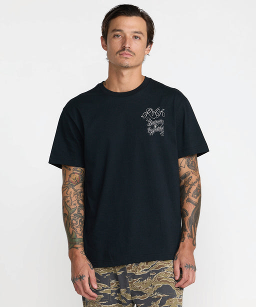 RVCA メンズ PARADISE QUEEN SS Tシャツ 【2026年秋冬モデル】 BLK / XL