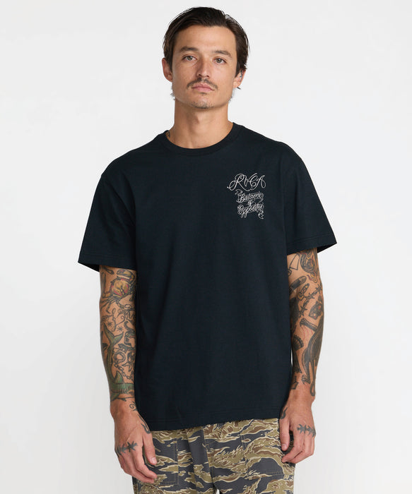 RVCA メンズ PARADISE QUEEN SS Tシャツ 【2026年秋冬モデル】 BLK / XL