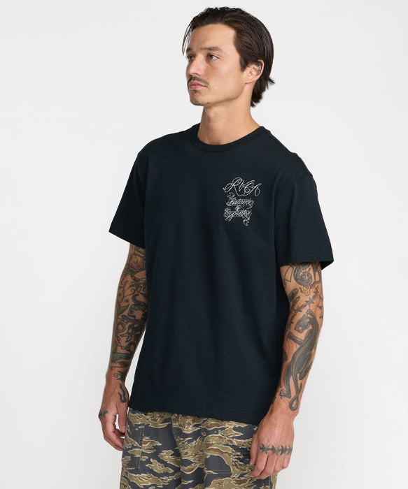 RVCA メンズ PARADISE QUEEN SS Tシャツ 【2026年秋冬モデル】 BLK / XL