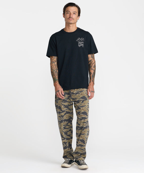 RVCA メンズ PARADISE QUEEN SS Tシャツ 【2026年秋冬モデル】 BLK / XL