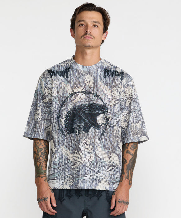 RVCA メンズ TAPOUT MESH JERSEY TEE Tシャツ 【2026年秋冬モデル】 CAM / XL